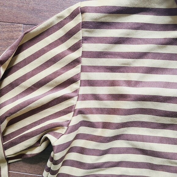 RIDE SNOWBOARDS Zip-Up Jacket with Thumb Holes, BROWN Striped, Pockets. - Picture 3 of 16